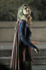 MELISSA BENOIST on the Set of Supergirl in Vancouver 09/23/2018