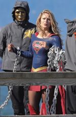MELISSA BENOIST on the Set of Supergirl in Vancouver 09/28/2018