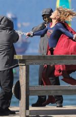 MELISSA BENOIST on the Set of Supergirl in Vancouver 09/28/2018