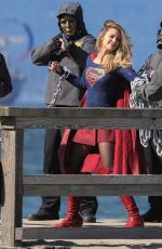 MELISSA BENOIST on the Set of Supergirl in Vancouver 09/28/2018