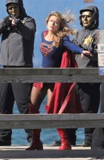 MELISSA BENOIST on the Set of Supergirl in Vancouver 09/28/2018