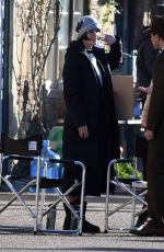 MICHELLE DOCKERY on the Set of Downton Abbey in Lacock 09/26/2018