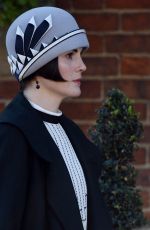 MICHELLE DOCKERY on the Set of Downton Abbey in Lacock 09/26/2018
