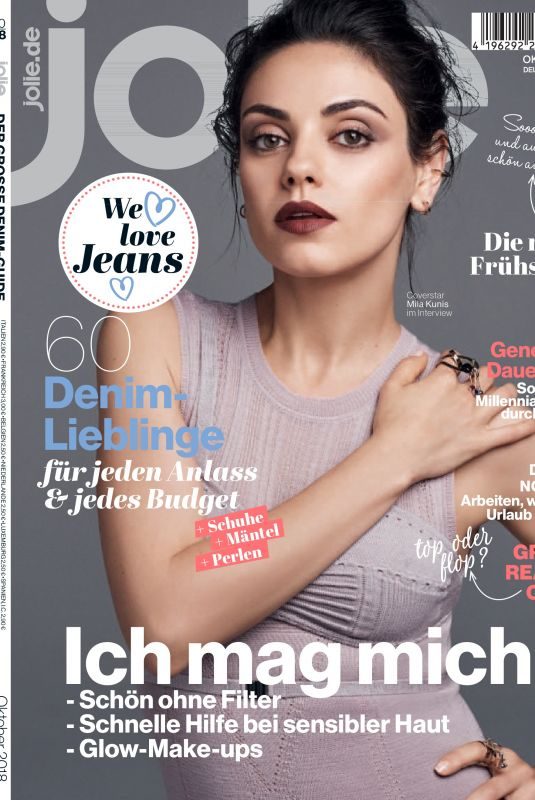 MILA KUNIS in Jolie Magazine, October 2018 Issue