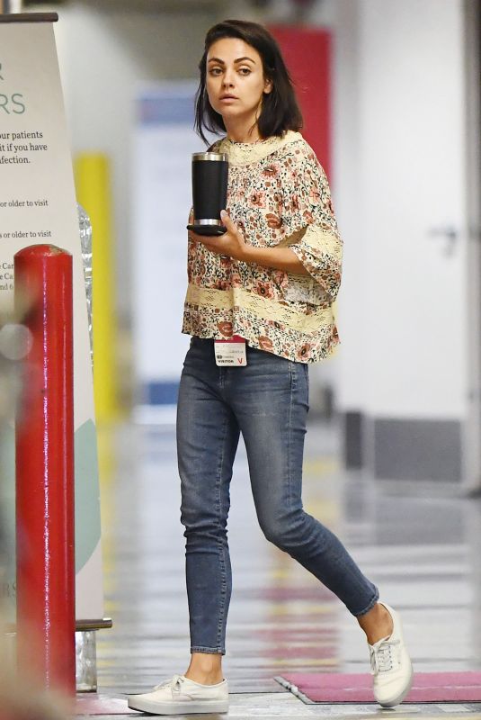 MILA KUNIS Leaves a Hospital in Beverly Hills 08/29/2018