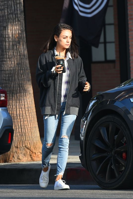 MILA KUNIS Out for a Coffee in Los Angeles 09/26/2018