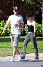 MILEY CYRUS Out and About in Nashville 08/29/2018