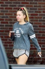 MILEY CYRUS Out for Iced Coffee in Nashville 08/31/2018