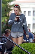 MILEY CYRUS Out for Iced Coffee in Nashville 08/31/2018