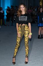NABILLA BENATTIA at Versace Fashion Show at MFW in Milan 09/21/2018