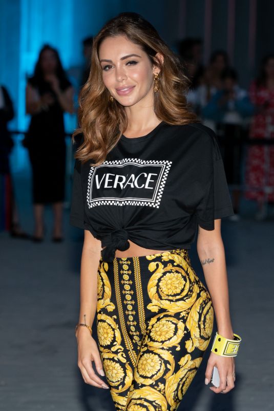NABILLA BENATTIA at Versace Fashion Show at MFW in Milan 09/21/2018