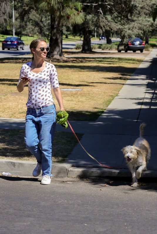 NATALIE PORTMAN Out with Her Dog in Los Feliz 09/17/2018
