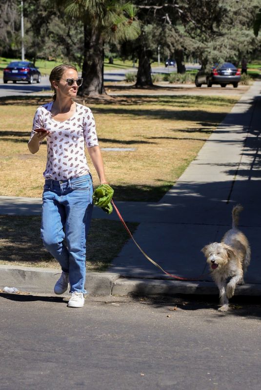 NATALIE PORTMAN Out with Her Dog in Los Feliz 09/17/2018