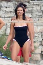 NINA DOBREV in Swimsuit Playing Beachvolley in Malibu 09/02/2018
