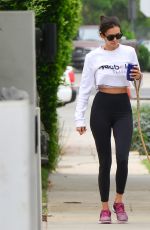 NINA DOBREV Out with Her Dog in Los Angeles 09/05/2018