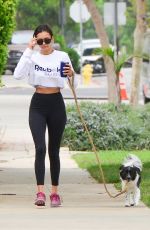 NINA DOBREV Out with Her Dog in Los Angeles 09/05/2018