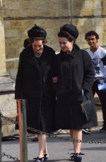 OLIVIA COLEMAN and HELENA BONHAM CARTER on the Set of The Crown in Wincester 09/18/2018