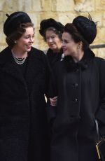 OLIVIA COLEMAN and HELENA BONHAM CARTER on the Set of The Crown in Wincester 09/18/2018