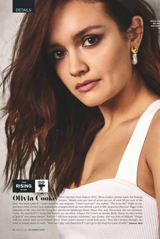 OLIVIA COOKE in GQ Magazine, UK October 2018