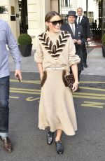 OLIVIA PALERMO Leaves Her Hotel in Paris 09/27/2018
