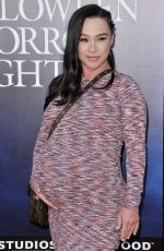 Pregnant DANIELLE HARRIS at Halloween Horror Nights Opening in Los Angeles 09/14/2018