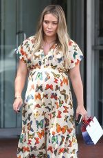Pregnant HILARY DUFF at a Gas Station in Los Angeles 09/26/2018