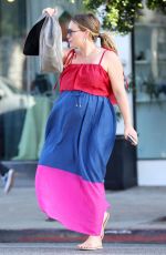 Pregnant HILARY DUFF at a Nail Salon in West Hollywood 09/19/2018