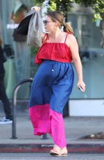 Pregnant HILARY DUFF at a Nail Salon in West Hollywood 09/19/2018