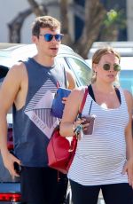 Pregnant HILARY DUFF Leaves a Gym in Studio City 08/30/2018