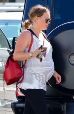 Pregnant HILARY DUFF Leaves a Gym in Studio City 08/30/2018