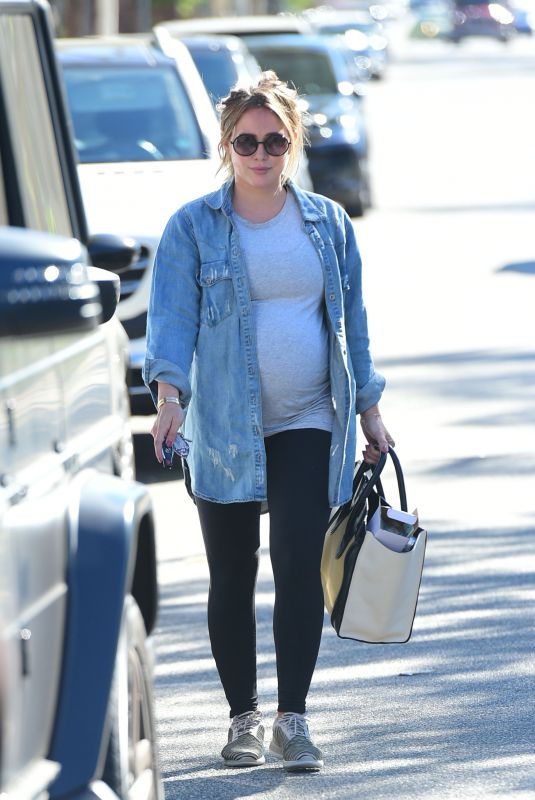 Pregnant HILARY DUFF Leaves a Gym in Studio City 09/14/2018
