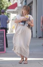 Pregnant HILARY DUFF Out for Frozen Fruit Cup in Los Angeles 09/10/2018