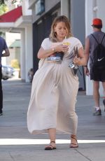 Pregnant HILARY DUFF Out for Frozen Fruit Cup in Los Angeles 09/10/2018