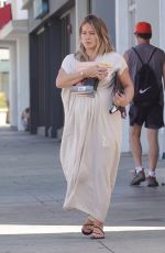 Pregnant HILARY DUFF Out for Frozen Fruit Cup in Los Angeles 09/10/2018