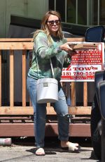 Pregnant HILARY DUFF Out for Pizza in Studio City 09/09/2018