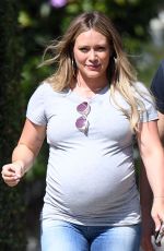 Pregnant HILARY DUFF Out in Los Angeles 09/28/2018