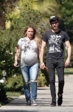Pregnant HILARY DUFF Out in Los Angeles 09/28/2018