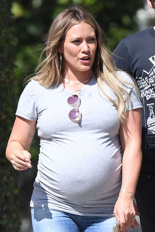 Pregnant HILARY DUFF Out in Los Angeles 09/28/2018