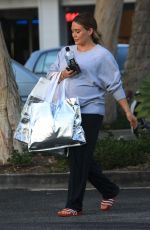 Pregnant HILARY DUFF Out Shopping in Beverly Hills 09/24/2018