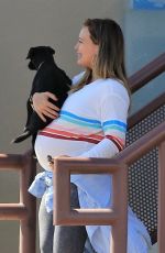Pregnant HILARY DUFF Out with Her Dog in Studio City 09/13/2018