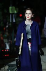RACHEL BROSNAHAN and Zachary Levi on the Set of The Marvelous Mrs Maisel, Season 2 in New York 09/16/2018