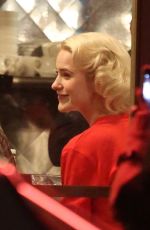 RACHEL BROSNAHAN on the Set of The Marvelous Mrs. Maisel in New York 08/31/2018