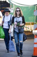 RACHEL MCADAMS Shopping at Farmers Market in Los Angeles 09/18/2018