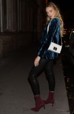 ROMEE STRIJD Leaves Zadig & Voltaire Show at Paris Fashion Week 09/29/2018