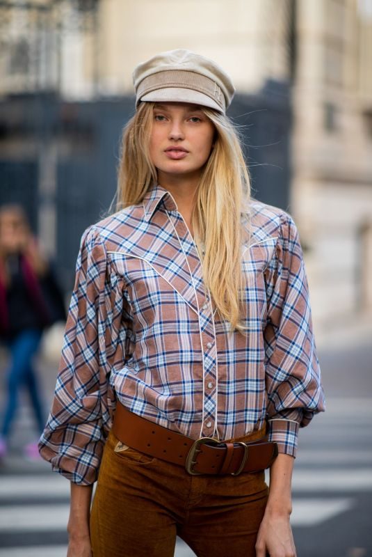 ROMEE STRIJD Out at Paris Fashion Week 09/28/2018