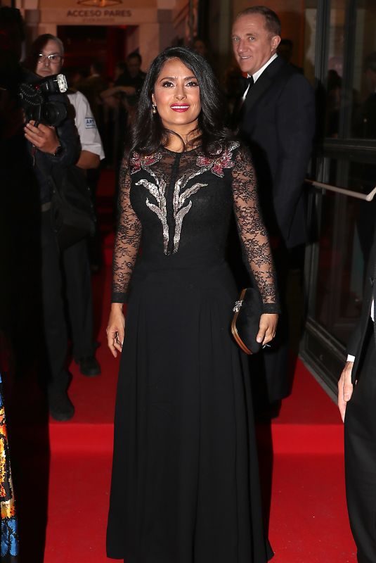 SALMA HAYEK Arrives at Vanity Fair Personality of the Year Awards 2018 in Madrid 09/27/2018