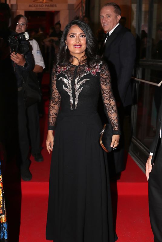 SALMA HAYEK Arrives at Vanity Fair Personality of the Year Awards 2018 in Madrid 09/27/2018