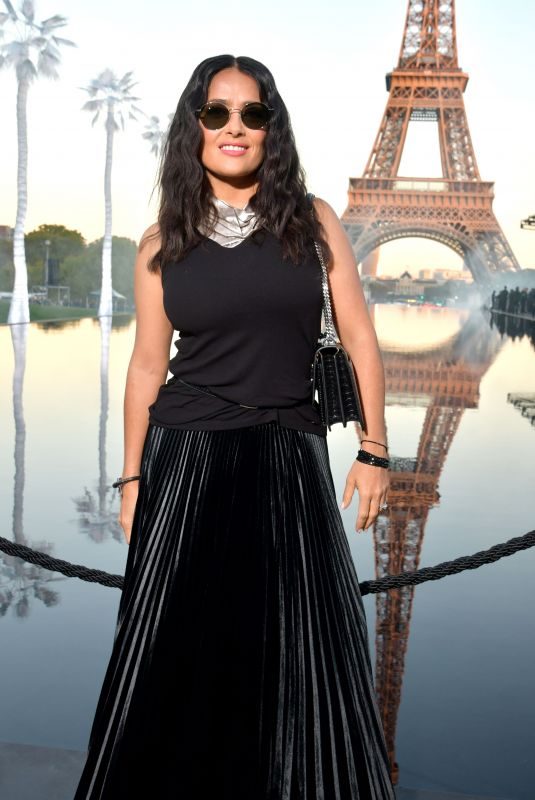 SALMA HAYEK at Saint Laurent Show at Paris Fashion Week 09/25/2018