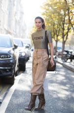 SARA SAMPAIO Arrives at Royal Monceau Hotel in Paris 09/27/2018