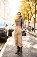 SARA SAMPAIO Arrives at Royal Monceau Hotel in Paris 09/27/2018